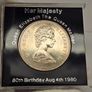 Great Britain 1980 80th Birthday Crown Beautiful Uncirculated Coin Image 3