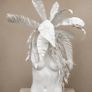 Large Modern White Art Sculpture Statement Home Decor Image 2