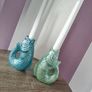 candleSet of x2 Ceramic Fish Ornament Candle Stick/ Holders Image 8