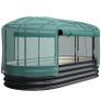 Galvanised Raised Garden Bed Kit with Self Watering System and Mesh Cover, Garden Boxes, 6x3Ft, Dark Grey and Green Image 2