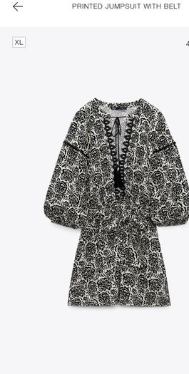 Zara Black Printed Playsuit
