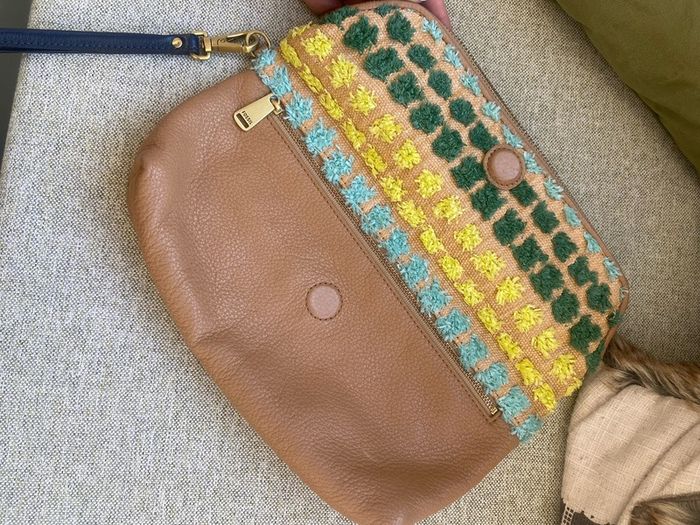 Fossil leather clutch bag. Unique sample bag