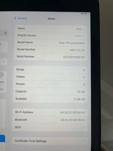 iPad 7th Generation 32GB