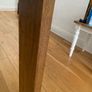 Wood and glass dining table Image 9