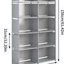 6-Tiers Portable Bookshelf with Fabric Cloth at Back, 10 Cube Closet Storage Organiser Bookcase, Living Room,Study Room,Bedroom (FREE POSTAGE) Image 6