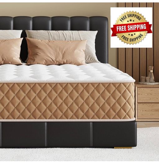 King Size Mattress, 10 Inch Memory Foam Mattress, 7-Zone Pocket Sprung, Medium Firm, Soft Fabric, Motion Isolated, Hybrid Mattresses in a Box