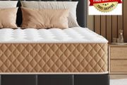 King Size Mattress, 10 Inch Memory Foam Mattress, 7-Zone Pocket Sprung, Medium Firm, Soft Fabric, Motion Isolated, Hybrid Mattresses in a Box