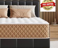 King Size Mattress, 10 Inch Memory Foam Mattress, 7-Zone Pocket Sprung, Medium Firm, Soft Fabric, Motion Isolated, Hybrid Mattresses in a Box