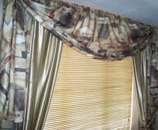 Custom made, Luxury  Silk Fabric Living Room Curtains