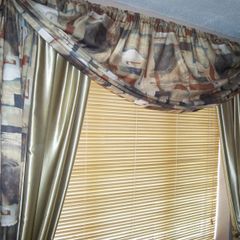 Custom made, Luxury  Silk Fabric Living Room Curtains