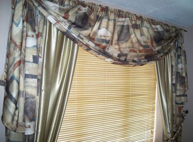 Custom made, Luxury  Silk Fabric Living Room Curtains