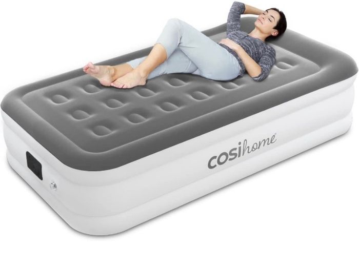Single Sized Air Bed - Premium Single Air Mattress With a Built-in Electric Pump, Integrated Raised Pillow and Storage Bag MULTIPLE SIZES AVAILABLE (FREE POSTAGE)