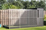 Aviary with Extension Silver 416x203x216 cm Steel