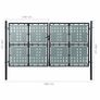 Black Double Door Fence Gate 300 x 250 cm Image 5