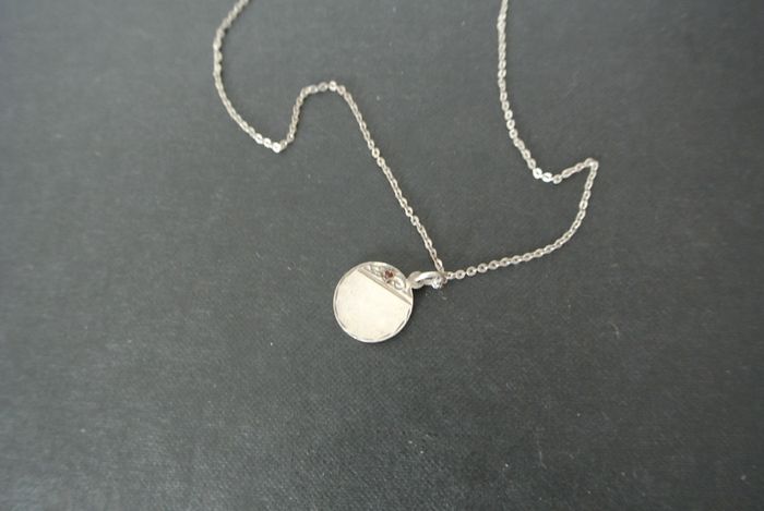 Silver Chain And Silver Disc.
