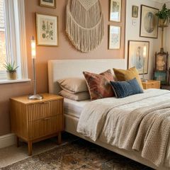 A pair of bedside lamps