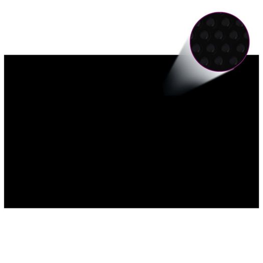Floating PE Solar Pool Film 1000x600 cm Black and Blue