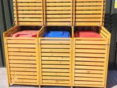 Wheelie Bin Storage  3 Bays - Natural