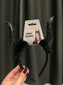 NEW Maleficient glitter Halloween horn