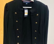 Tommy Hilfiger Black Military,Style Jacket,  New with Tags