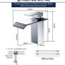Bathroom Waterfall Water Tap Chrome Lavatory Tap Bath Fittings Washbasin Fittings Single-Lever Mixer Washbasin Faucet (FREE POSTAGE) Image 4
