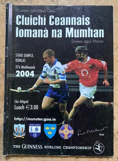 2004 Cork v Waterford - GAA Munster Senior Hurling Championship Final Programme