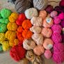 Large Rainbow Yarn bundle (mostly cotton, acrylic) and Pattern Booklet Image 3