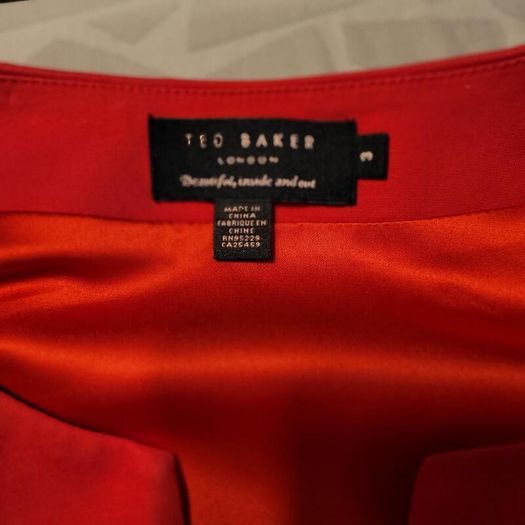 Ted Baker red fitted dress, Size 3