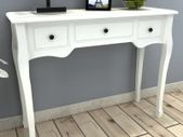 Dressing Console Table with Three Drawers White