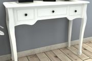 Dressing Console Table with Three Drawers White