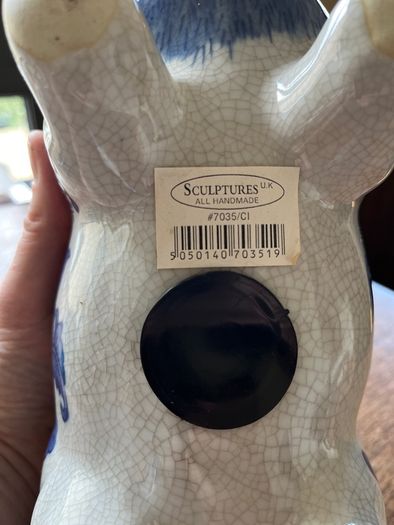 Sculptures Uk Large Handmade Porcelain Willow Pattern Blue & White