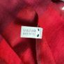 Silk Cotton Blend Geometric Block Print Scarf Wrap Raspberry Red & Burgundy Image 5