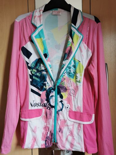 Libra Pink Print Twinset(Jacket & T-shirt) UK 10