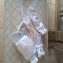 Girls 3d petals communion dress + fur cape jacket Paul Costello 8 9 10 years age + bag tiara headpiece gloves shoes Image 6