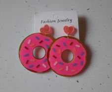 funky large doughnut earrings