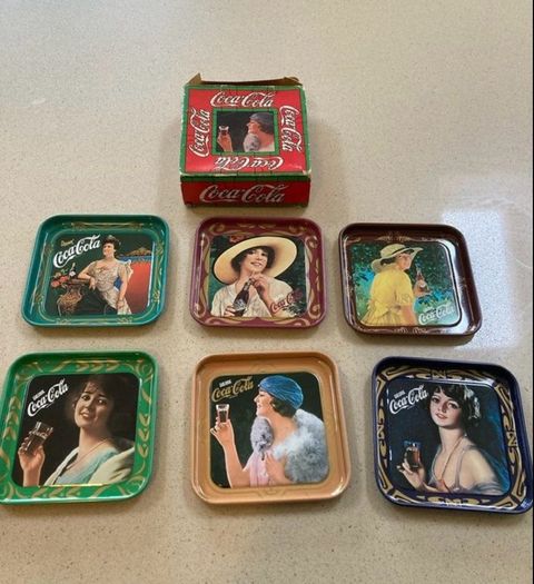 Coca Cola Metal Coasters 1977 New