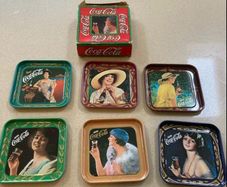 Coca Cola Metal Coasters 1977 New