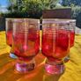 Mid Century Footed Glasses Set of 6. Image 2