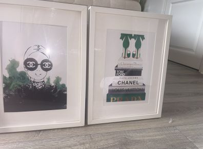 2 pictures and frames