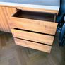 Modern walnut sideboard with stone top Image 6