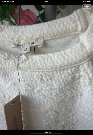 top Bnwt size 10 cream top river island
