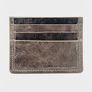 Slim Leather Card Wallet - Minimalist Design - Grey Image 3