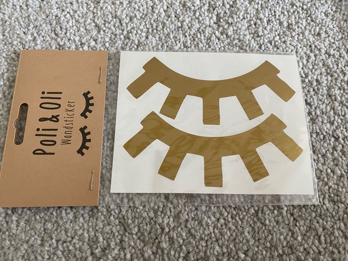 Set of Poli & Oli Wall Stickers in Gold - Stars and Sleepy eyes