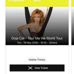 Doja cat tickets x 2