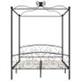 Canopy Bed Frame Black Metal 180x200 cm Image 3