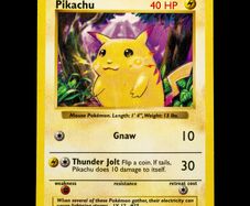 Pikachu Shadowless Yellow Cheeks 58/102 Common WOTC Base Set 1999 Pokemon Card Vintage