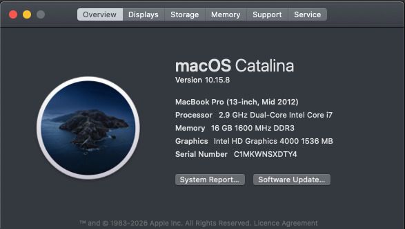Macbook Pro A1278 13inch Mid 2012