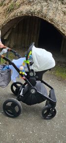 white leather buggy