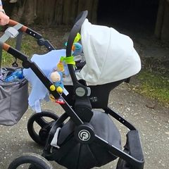 white leather buggy