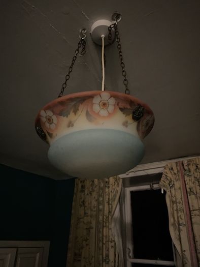 vintage glass lampshade